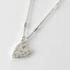 Equilibrium Silver Plated Honeycomb Heart Necklace 2 Equilibrium Silver Plated Honeycomb Heart Necklace -gifts sale 329510 equilibrium silver plated honeycomb heart necklace 01 1