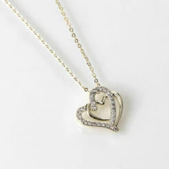 Equilibrium Gold Plated Entangled Hearts Necklace