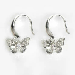Equilibrium Silver Plated Pure Elegance Classic Butterfly Earrings