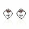 Equilibrium Two Tone Kiss Collection Eternal Heart Stud Earrings -gifts sale 334367 equilibrium two tone kiss collection eternal heart stud earrings 1