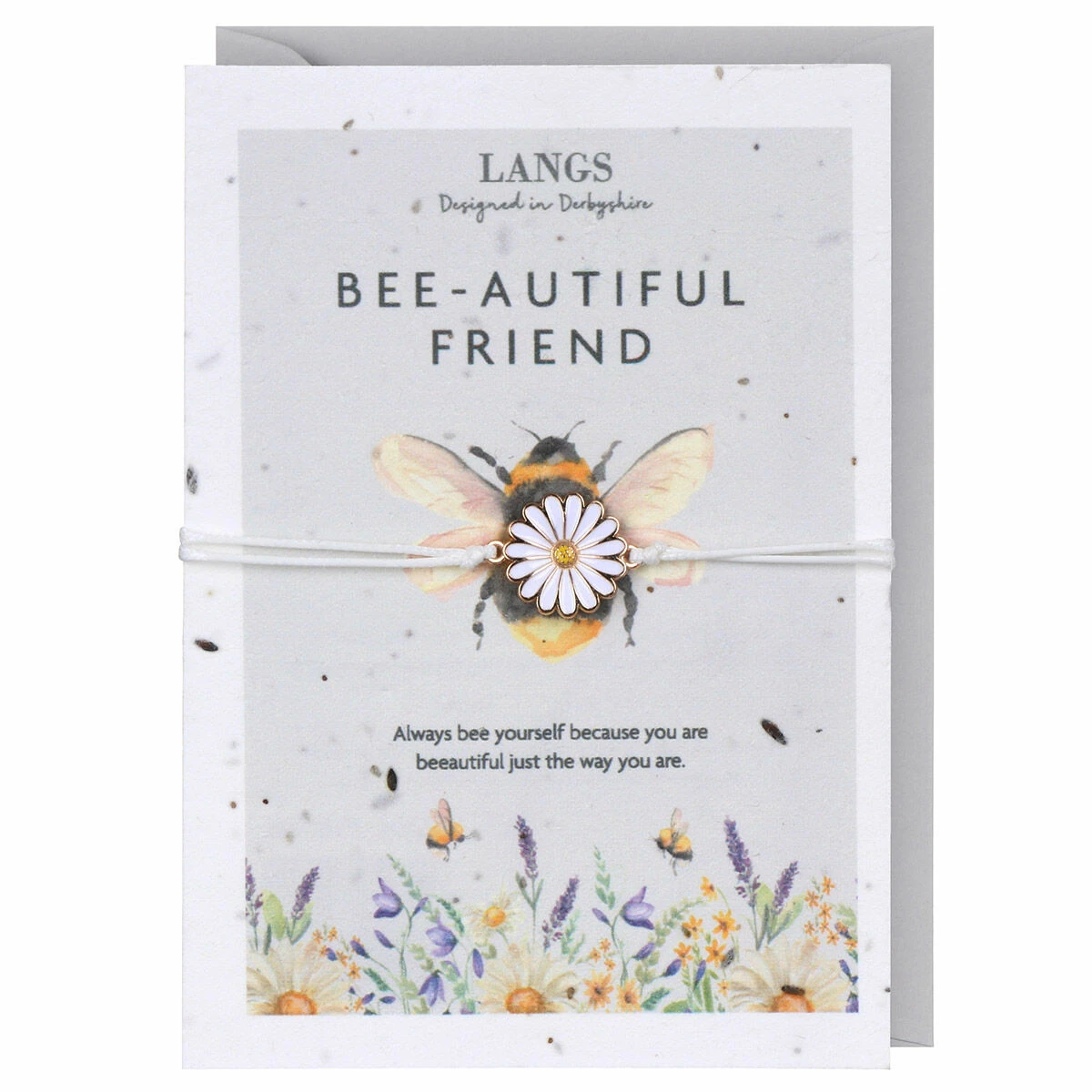 Langs ‘Bee-autiful Friend’ Bracelet & Plantable Seed Card 4 Langs ‘Bee-autiful Friend’ Bracelet & Plantable Seed Card - Image 2