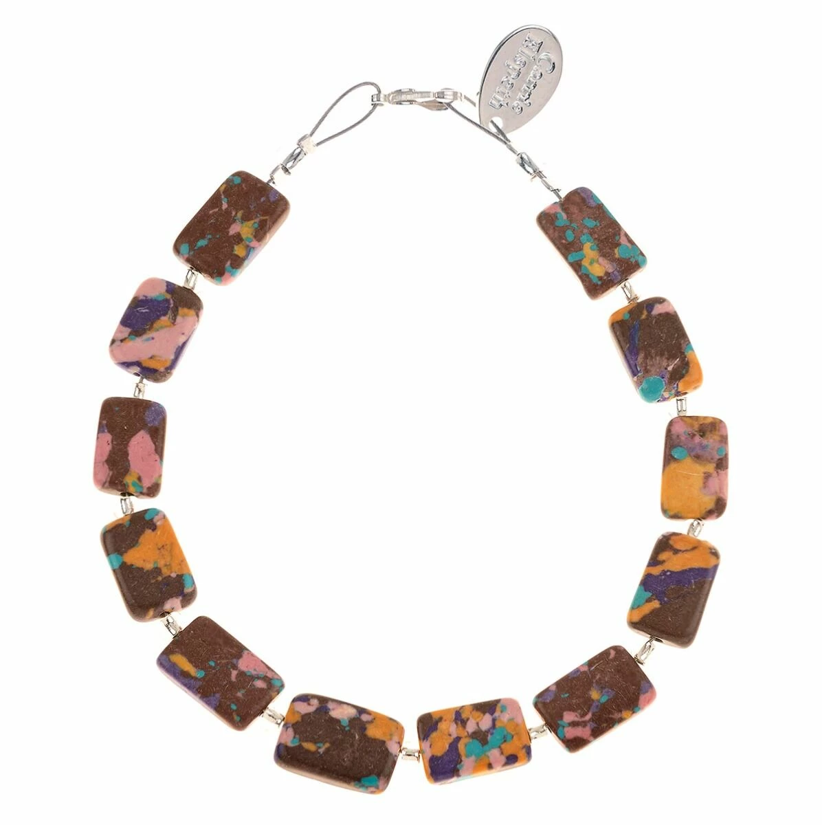 Carrie Elspeth Aubergine Mosaic Rectangles Bracelet 3 Carrie Elspeth Aubergine Mosaic Rectangles Bracelet