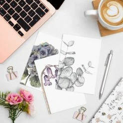 gifts sale -gifts sale bx03 toasted crumpet botanicals notecards mixed set of 8 lifestyle 1