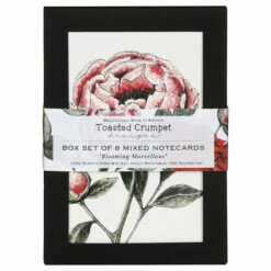 Toasted Crumpet ‘Blooming Marvellous’ Notecards Mixed Set Of 8 -gifts sale bx10 toasted crumpet blooming marvellous notecards mixed set of 8 1