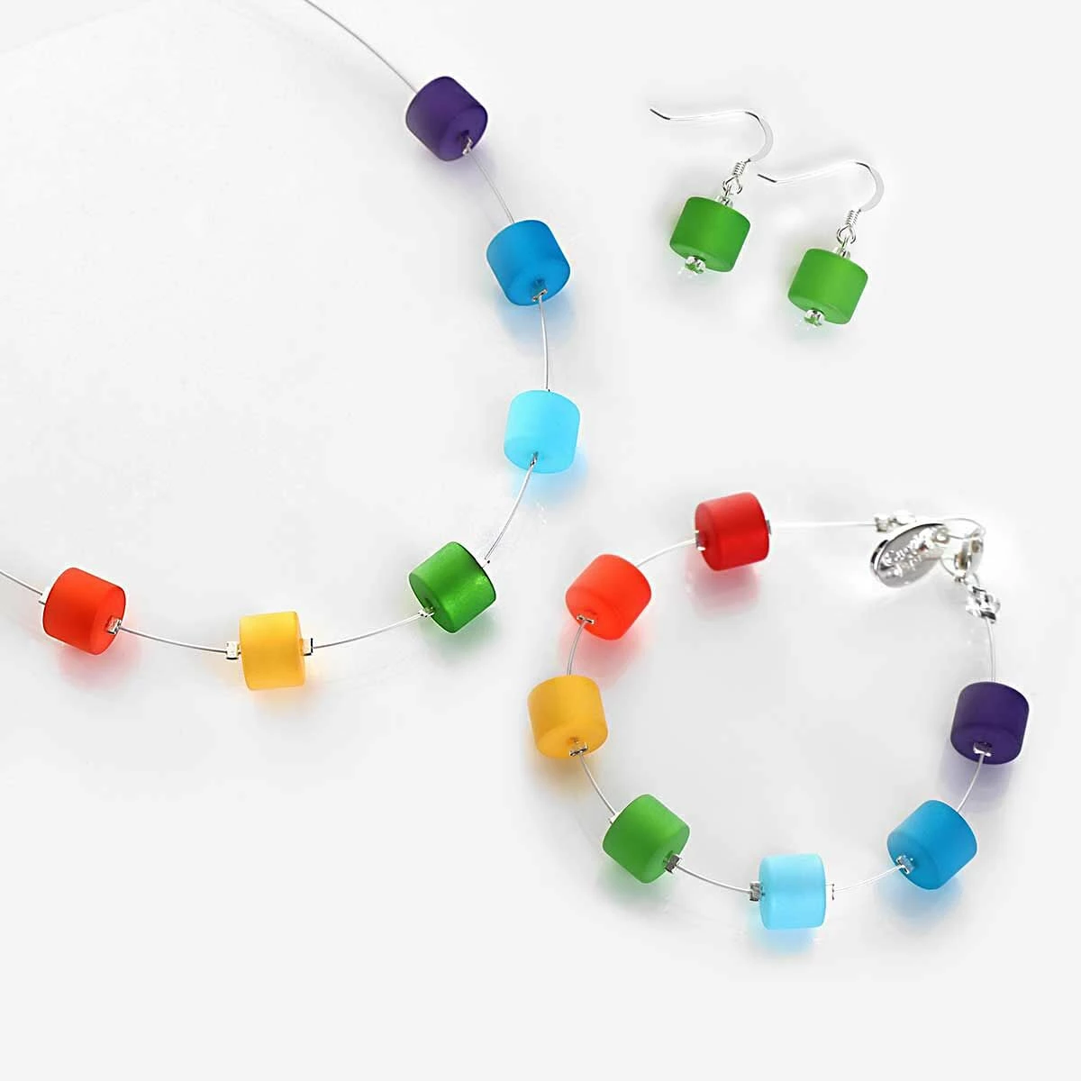 Carrie Elspeth Green Frosted Earrings 5 Carrie Elspeth Green Frosted Earrings - Image 3