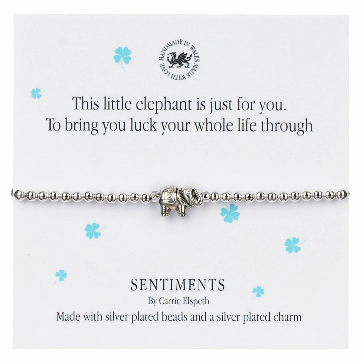 Carrie Elspeth ‘This Little Elephant Is Just For You.’ Sentiment Bracelet 3 Carrie Elspeth ‘This Little Elephant Is Just For You.’ Sentiment Bracelet
