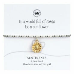 Carrie Elspeth ‘Be A Sunflower’ Sentiment Bracelet