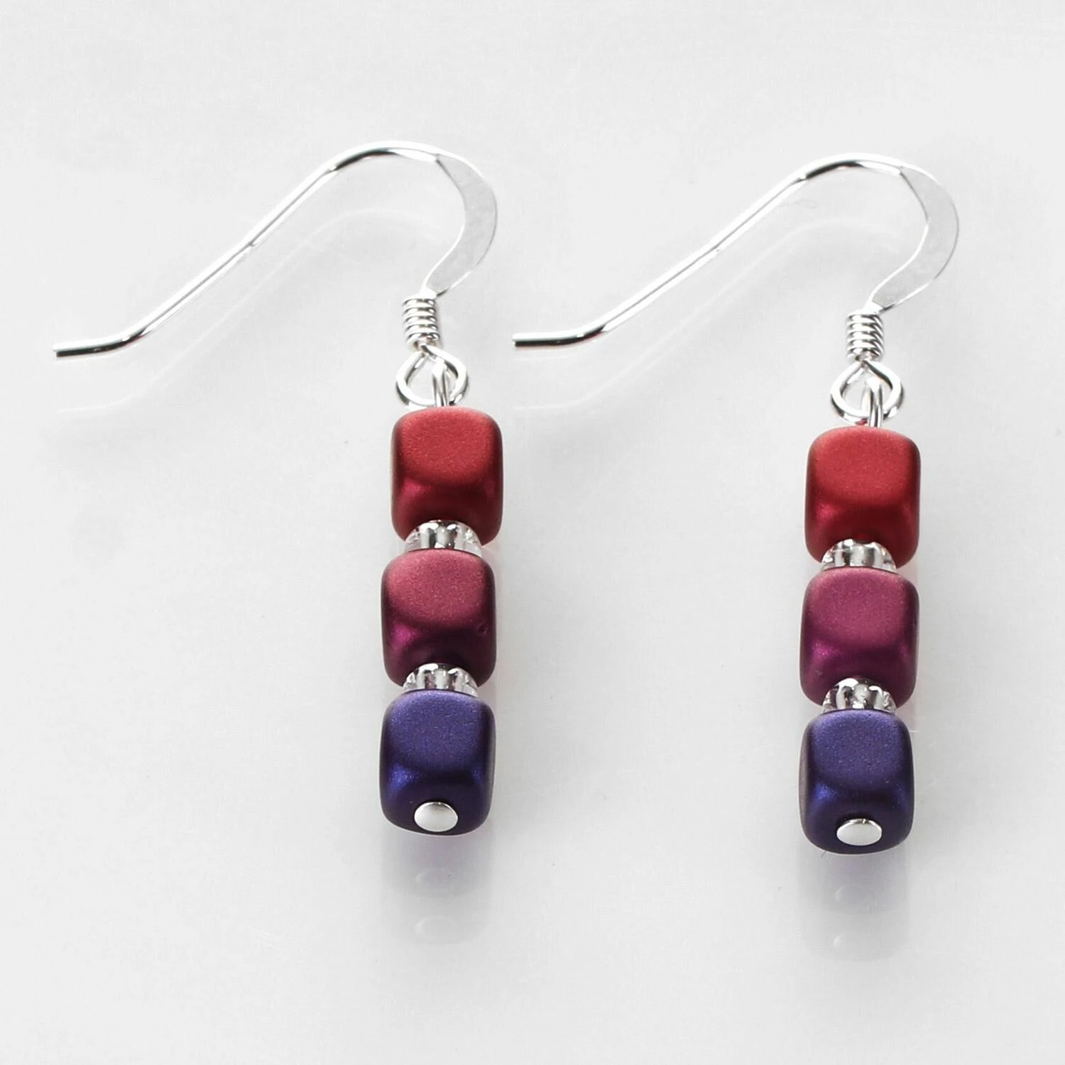 Carrie Elspeth Purples Satin Cubes Earrings 4 Carrie Elspeth Purples Satin Cubes Earrings - Image 2