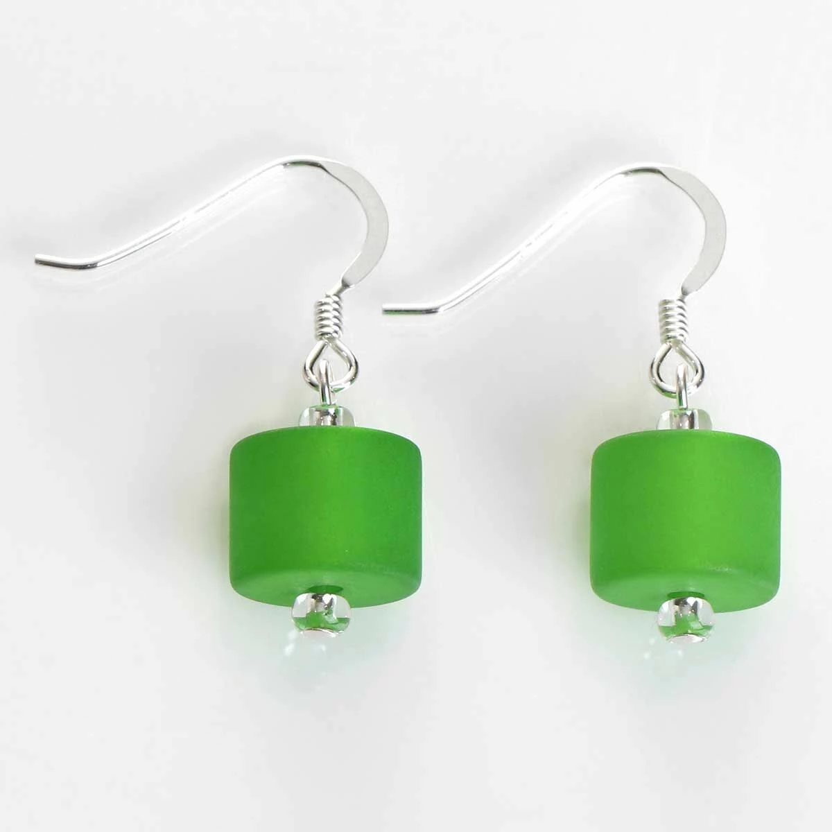 Carrie Elspeth Green Frosted Earrings 4 Carrie Elspeth Green Frosted Earrings - Image 2
