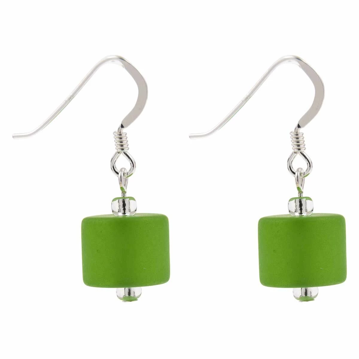 Carrie Elspeth Green Frosted Earrings 3 Carrie Elspeth Green Frosted Earrings