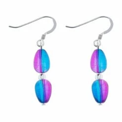 Carrie Elspeth Blue/Pink Peardrops Earrings