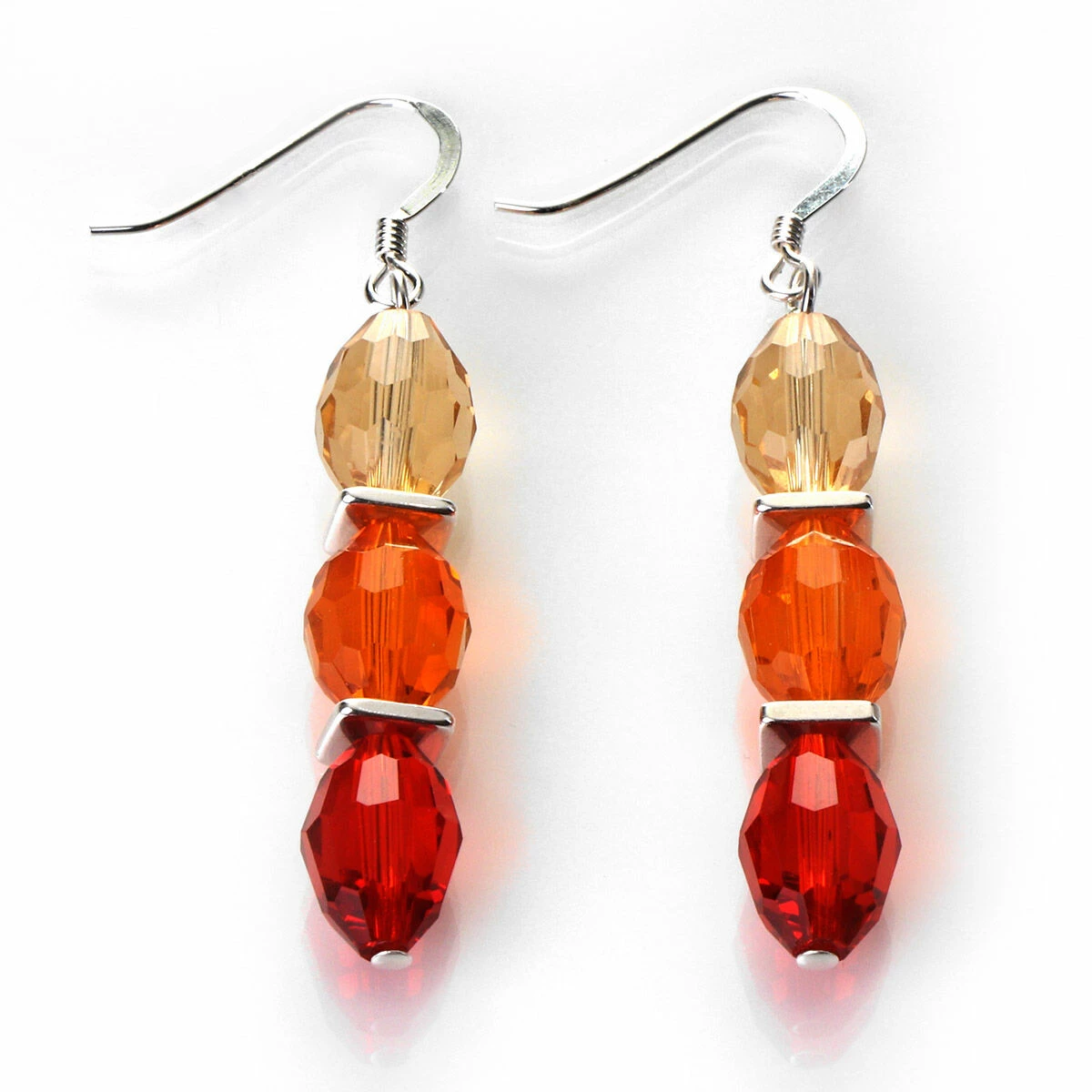 Carrie Elspeth Red/Orange Crystal Rainbow Earrings 4 Carrie Elspeth Red/Orange Crystal Rainbow Earrings - Image 2