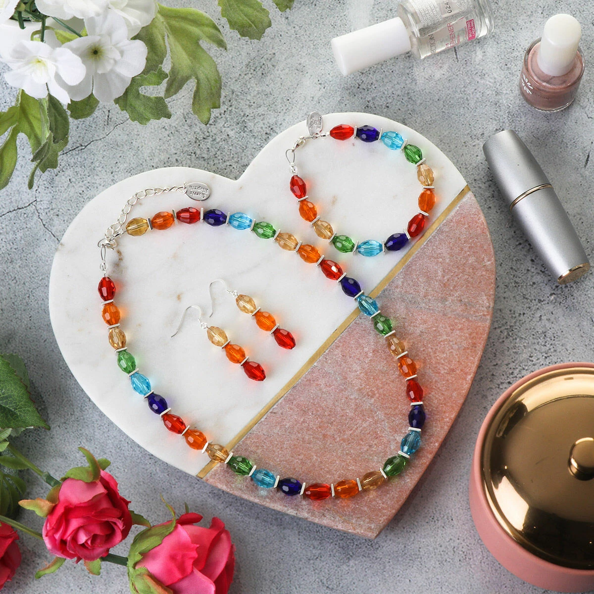 Carrie Elspeth Red/Orange Crystal Rainbow Earrings 5 Carrie Elspeth Red/Orange Crystal Rainbow Earrings - Image 3