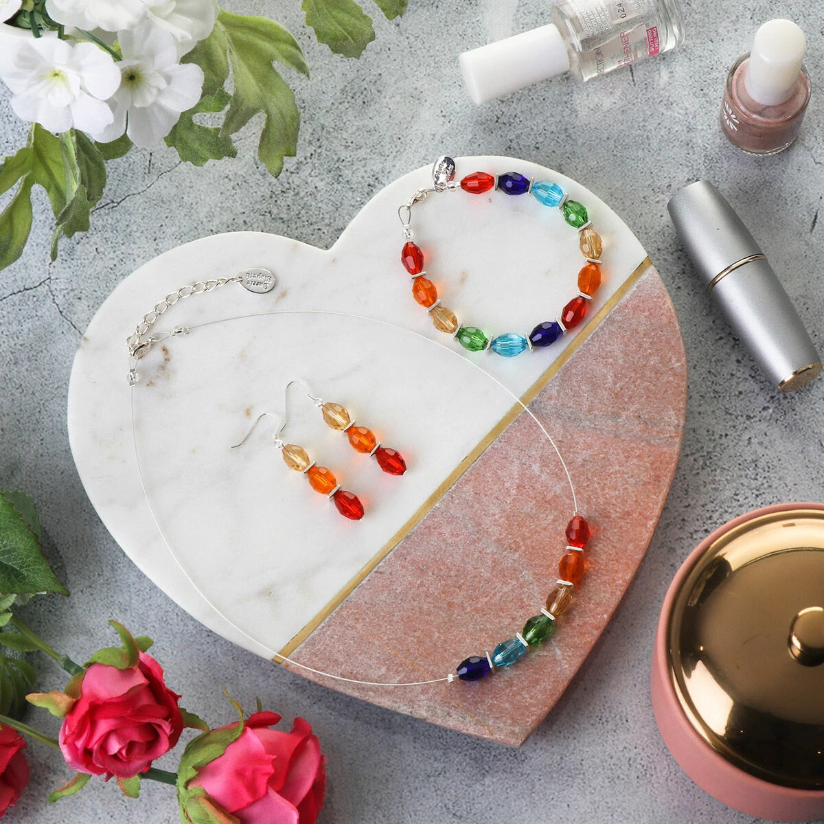 Carrie Elspeth Red/Orange Crystal Rainbow Earrings 7 Carrie Elspeth Red/Orange Crystal Rainbow Earrings - Image 5