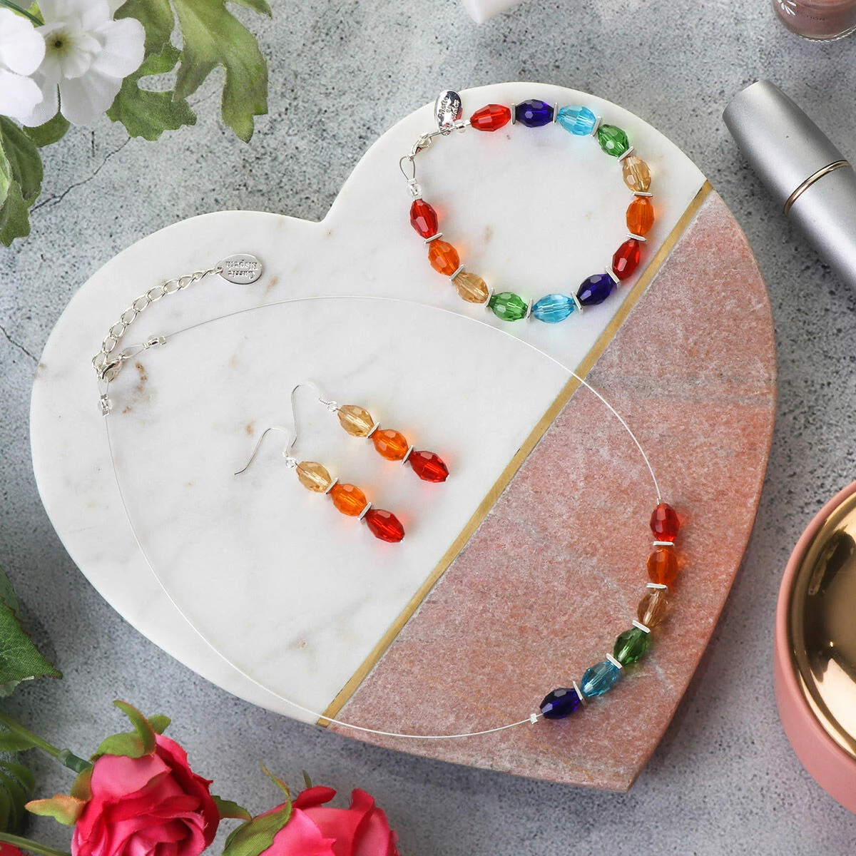 Carrie Elspeth Red/Orange Crystal Rainbow Earrings 8 Carrie Elspeth Red/Orange Crystal Rainbow Earrings - Image 6