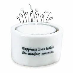 East Of India Happiness Lives Inside Candle And Tealight Holder