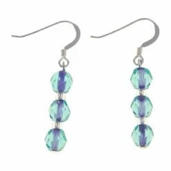 Carrie Elspeth Green & Purple Filaments Earrings