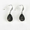Equilibrium Silver Plated Midnight Sparkle Heart Tree Earrings