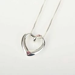 Equilibrium Pink Diamante Heart Necklace
