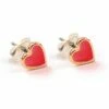 Carrie Elspeth Fire Red Enamel Heart Stud Earrings 2 Carrie Elspeth Fire Red Enamel Heart Stud Earrings -gifts sale es029 carrie elspeth fire red enamel heart stud earrings ce