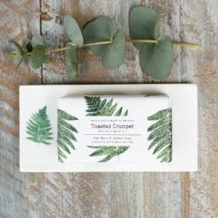 Toasted Crumpet ‘Fern’ Rectangular Soap Dish -gifts sale fsd15 toasted crumpet fern rectangular soap dish 1