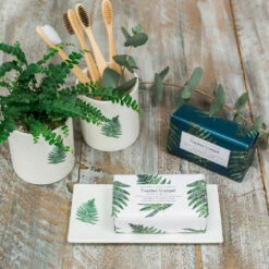 Toasted Crumpet ‘Fern’ Rectangular Soap Dish -gifts sale fsd15 toasted crumpet fern rectangular soap dish 3