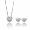 Elements Clear Cubic Zirconia Heart 2 Piece Jewellery Set 2 Elements Clear Cubic Zirconia Heart 2 Piece Jewellery Set -gifts sale gecko elements clear cz pave heart necklace and earrings 1