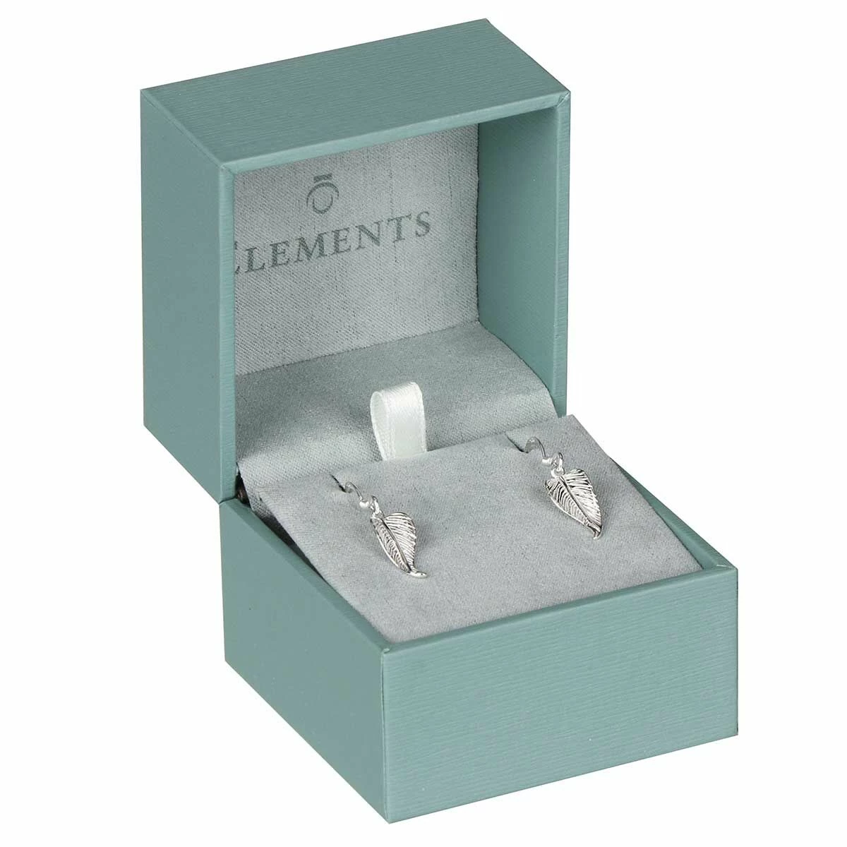 Elements Leaf Drop Boxed Silver Earrings 4 Elements Leaf Drop Boxed Silver Earrings - Image 2