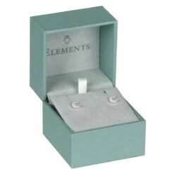 Elements Clear Cubic Zirconia Moon Boxed Stud Earrings 6 Elements Clear Cubic Zirconia Moon Boxed Stud Earrings -gifts sale gecko elements tge5986c cz moon boxed stud earrings s1 1