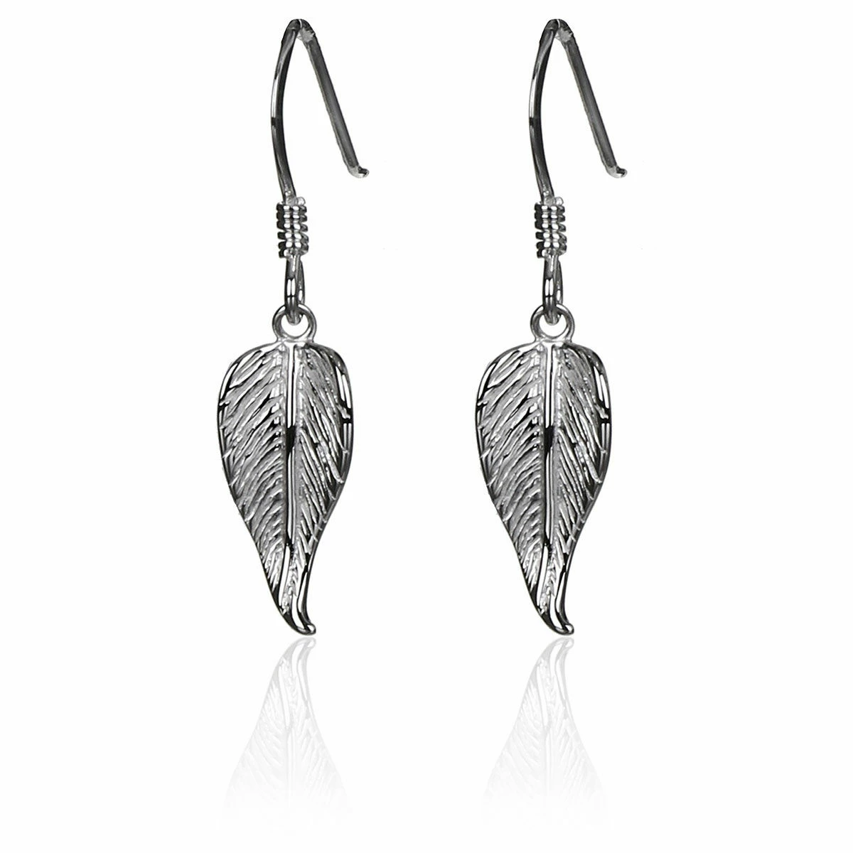 Elements Leaf Drop Boxed Silver Earrings 3 Elements Leaf Drop Boxed Silver Earrings