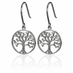 Elements Tree Of Life Boxed Silver Earrings
