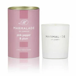 Marmalade Of London Pink Pepper & Plum 70g Votive Glass Soy Candle