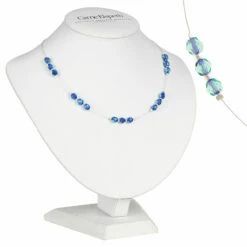 Carrie Elspeth Green & Purple Filaments Spaced Necklace