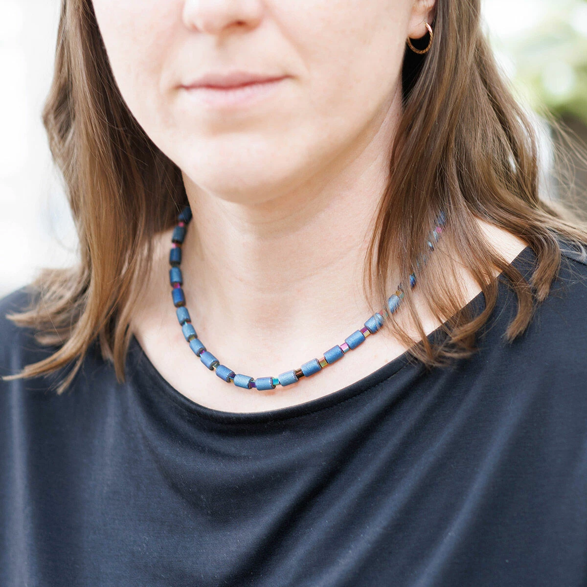 Carrie Elspeth Cobalt Lava Glimmer Full Necklace 6 Carrie Elspeth Cobalt Lava Glimmer Full Necklace - Image 4