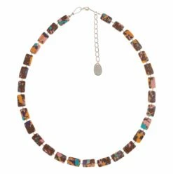 Carrie Elspeth Aubergine Mosaic Rectangles Full Necklace -gifts sale n1861 carrie elspeth aubergine mosaic rectangles full necklace ce2