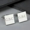 Personalised Initials Square Cufflinks 2 Personalised Initials Square Cufflinks -gifts sale p0102u79 pmc personalised initials square cufflinks 1