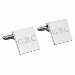 Personalised Initials Square Cufflinks 9 Personalised Initials Square Cufflinks -gifts sale p0102u79 pmc personalised initials square cufflinks 2