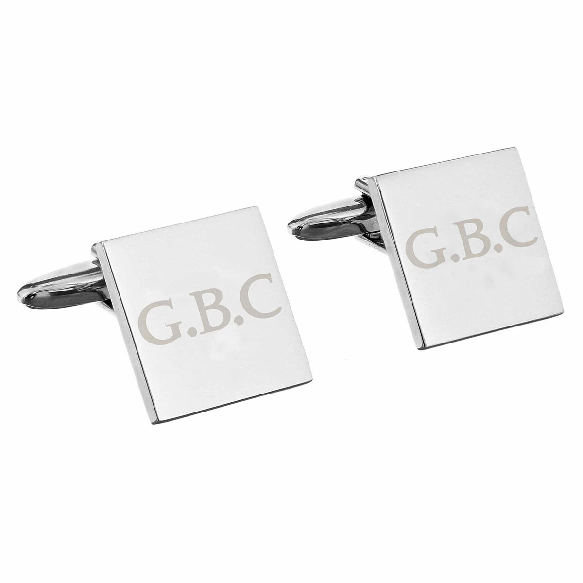 Personalised Initials Square Cufflinks 5 Personalised Initials Square Cufflinks - Image 3
