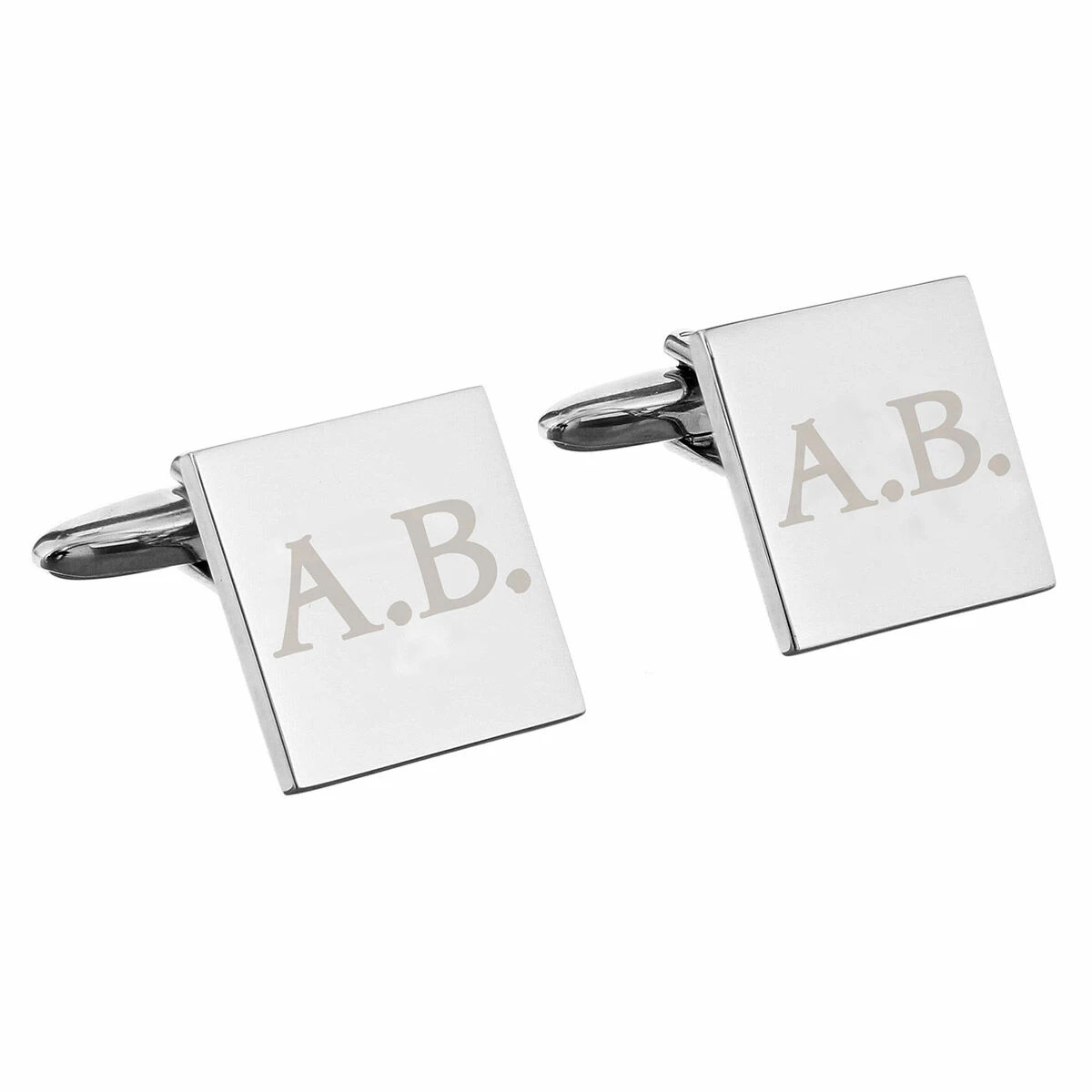 Personalised Initials Square Cufflinks 7 Personalised Initials Square Cufflinks - Image 5