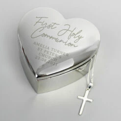 Personalised First Holy Communion Heart Trinket Box & Cross Necklace Set 7 Personalised First Holy Communion Heart Trinket Box & Cross Necklace Set -gifts sale p0102w96 pmc personalised first holy communion heart trinket box cross necklace set 3