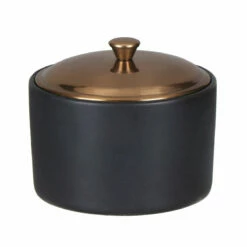 Paddywax Hygge 141g Bergamot & Mahogony Black Ceramic Soy Candle