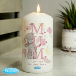 Me To You Personalised Mum Pillar Candle