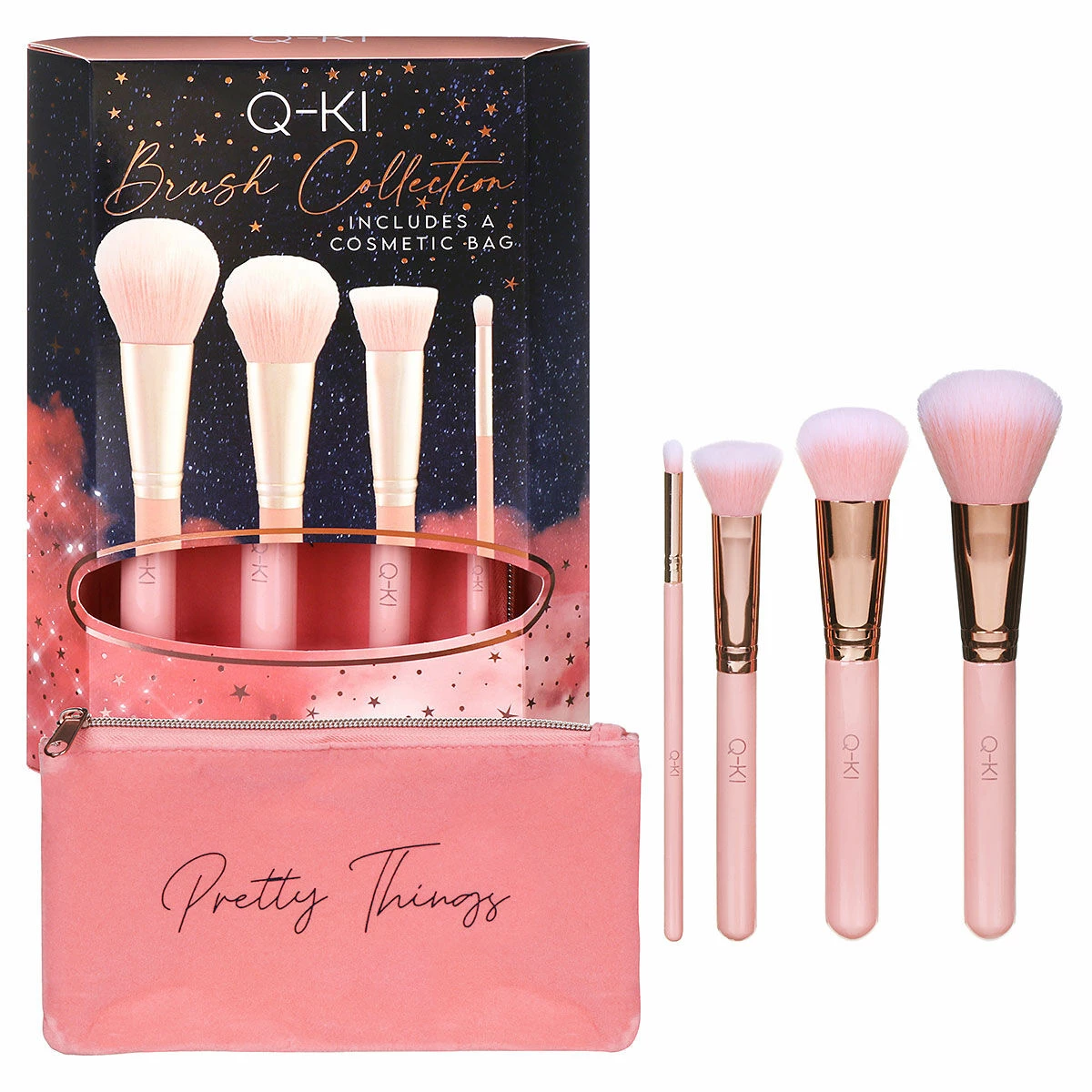 Rainbow Cosmetics Q-KI 4 Makeup Brush And Cosmetic Bag 3 Rainbow Cosmetics Q-KI 4 Makeup Brush And Cosmetic Bag
