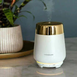 gifts sale -gifts sale stoneglow 70220 luna white gold ceramic perfume mist diffuser lifestyle